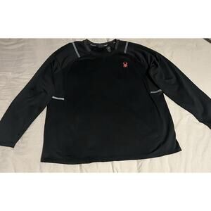 Spyder Men's Active Long Sleeve Tee T-Shirt ProWeb Microfleece Black L